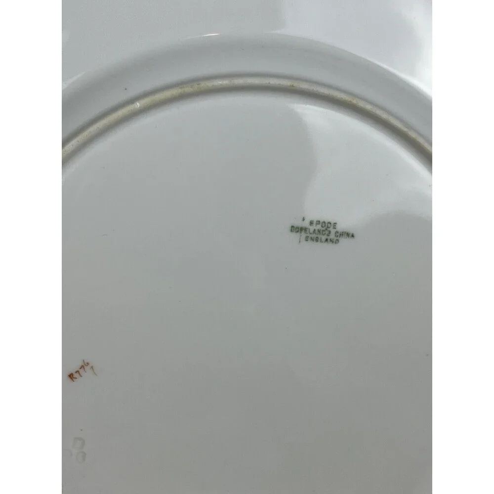 2 HTF Antique Spode Copeland‎ Cobalt Blue Gold Trim R7767 Dinner Plate 9 3/4”